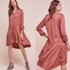 Anthropologie Holding Horses Mariona Terracotta Shirt Dress